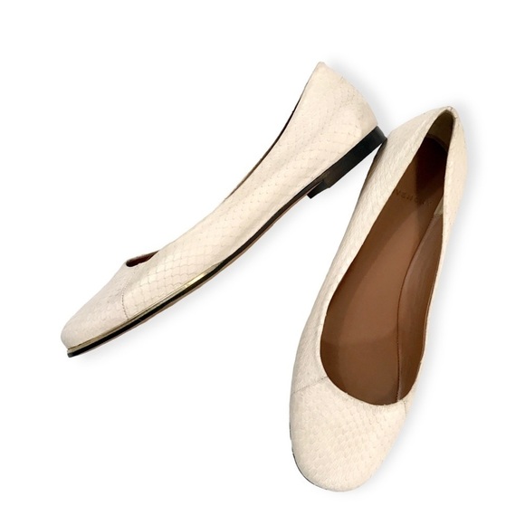 Givenchy cream whip snake skin flat, size 39.5EU‎ never worn - Picture 2 of 13